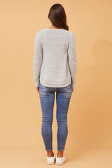 Caroline Morgan Button Detail Jumper