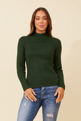 Caroline Morgan Polo Neck Ribbed Skivvy