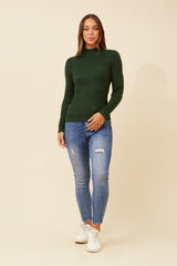 Caroline Morgan Polo Neck Ribbed Skivvy