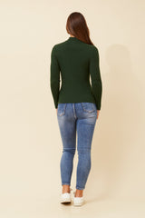 Caroline Morgan Polo Neck Ribbed Skivvy