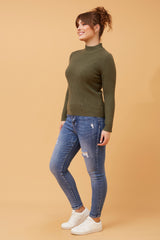 Caroline Morgan Polo Neck Ribbed Skivvy