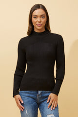 Caroline Morgan Polo Neck Ribbed Skivvy