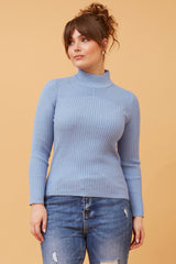 Caroline Morgan Polo Neck Ribbed Skivvy