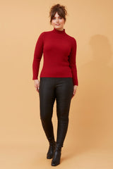 Caroline Morgan Polo Neck Ribbed Skivvy