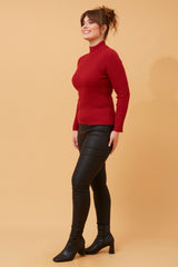 Caroline Morgan Polo Neck Ribbed Skivvy