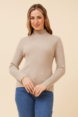 Caroline Morgan Polo Neck Ribbed Skivvy