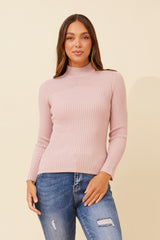 Caroline Morgan Polo Neck Ribbed Skivvy