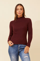 Caroline Morgan Polo Neck Ribbed Skivvy