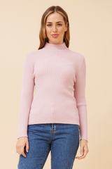 Caroline Morgan Polo Neck Ribbed Skivvy