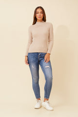Caroline Morgan Polo Neck Ribbed Skivvy