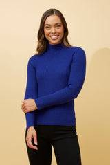 Caroline Morgan Polo Neck Ribbed Skivvy