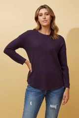 Caroline Morgan Curved Hem Pullover