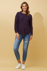 Caroline Morgan Curved Hem Pullover