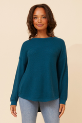 Caroline Morgan Curved Hem Pullover