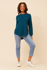 Caroline Morgan Curved Hem Pullover