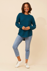 Caroline Morgan Curved Hem Pullover