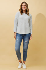 Caroline Morgan Curved Hem Pullover