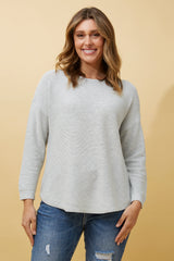 Caroline Morgan Curved Hem Pullover