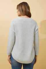 Caroline Morgan Curved Hem Pullover