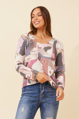 Bottega Abstract Print Knit Jumper