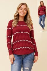 Caroline Morgan Wavy Lurex Knit Jumper
