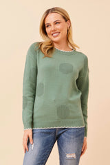 Caroline Morgan Polka Dot Knit Jumper