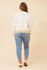 Caroline Morgan Pastel Stripe Knit Jumper