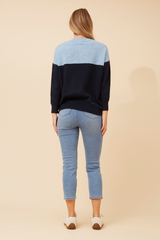 Caroline Morgan Colour Block Knit Jumper