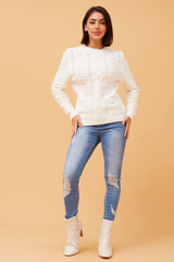 Caroline Morgan Cable Knit Detail Jumper