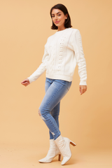 Caroline Morgan Cable Knit Detail Jumper