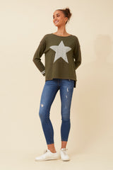 Caroline Morgan Star Pullover