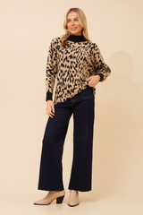 Caroline Morgan Animal Print Jumper