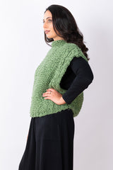 JJ Sisters Hand Knitted Wool Blend Vest