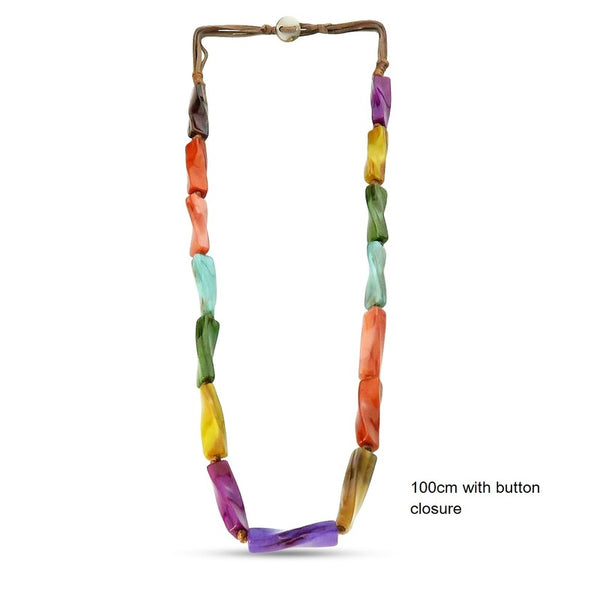 Jantan Resin Twisted Necklace