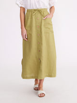 Yarra Trail Button Front Skirt