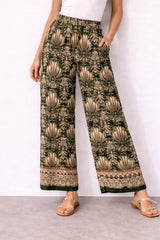 Caroline Morgan Abstract Wide Leg Pant