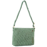 Pierre Cardin Woven Embossed Leather CrossBody Bag