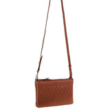 Pierre Cardin Leather Pleated-Design CrossBody Bag