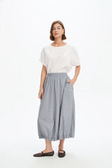 Tirelli Pin Tuck Hem Gingham Skirt