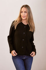 See Saw 100% Boiled Wool Fringe Trim Jacket