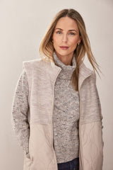 See Saw 100% Boiled Wool Quilted Vest