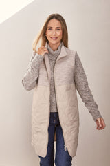 See Saw 100% Boiled Wool Quilted Vest