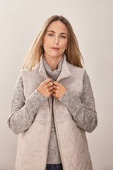 See Saw 100% Boiled Wool Quilted Vest