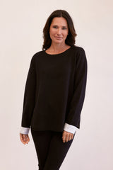 See Saw Wool Blend Round Neck Sweater