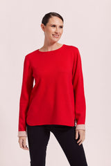 See Saw Wool Blend Round Sweater