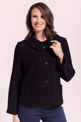 See Saw 100% Boiled Wool Audrey Collar Jacket