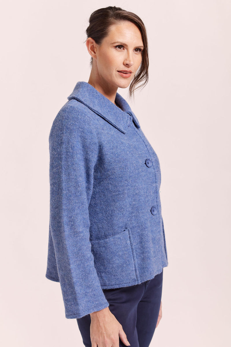 See Saw 100% Boiled Wool Audrey Collar Jacket
