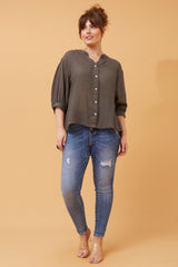 Caroline Morgan Button Back Shirt