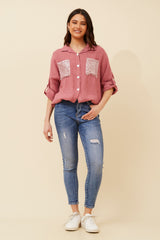 Bottega Sequin Pocket Shirt
