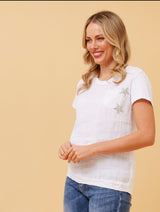 Caroline Morgan Star Dimante detail Top